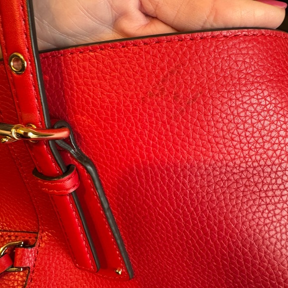 Michael Kors Large Cherry Red Zip-top Tote - Picture 4 of 9